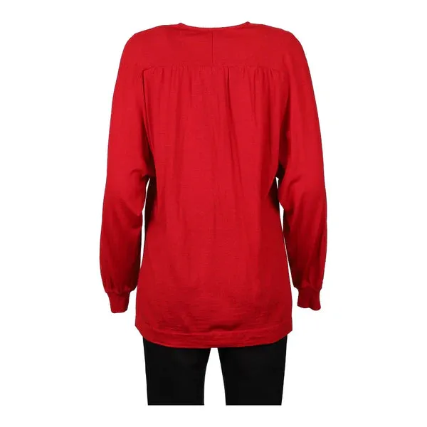 1980s, Studio Valentino Jumper - 2XL Red Wool