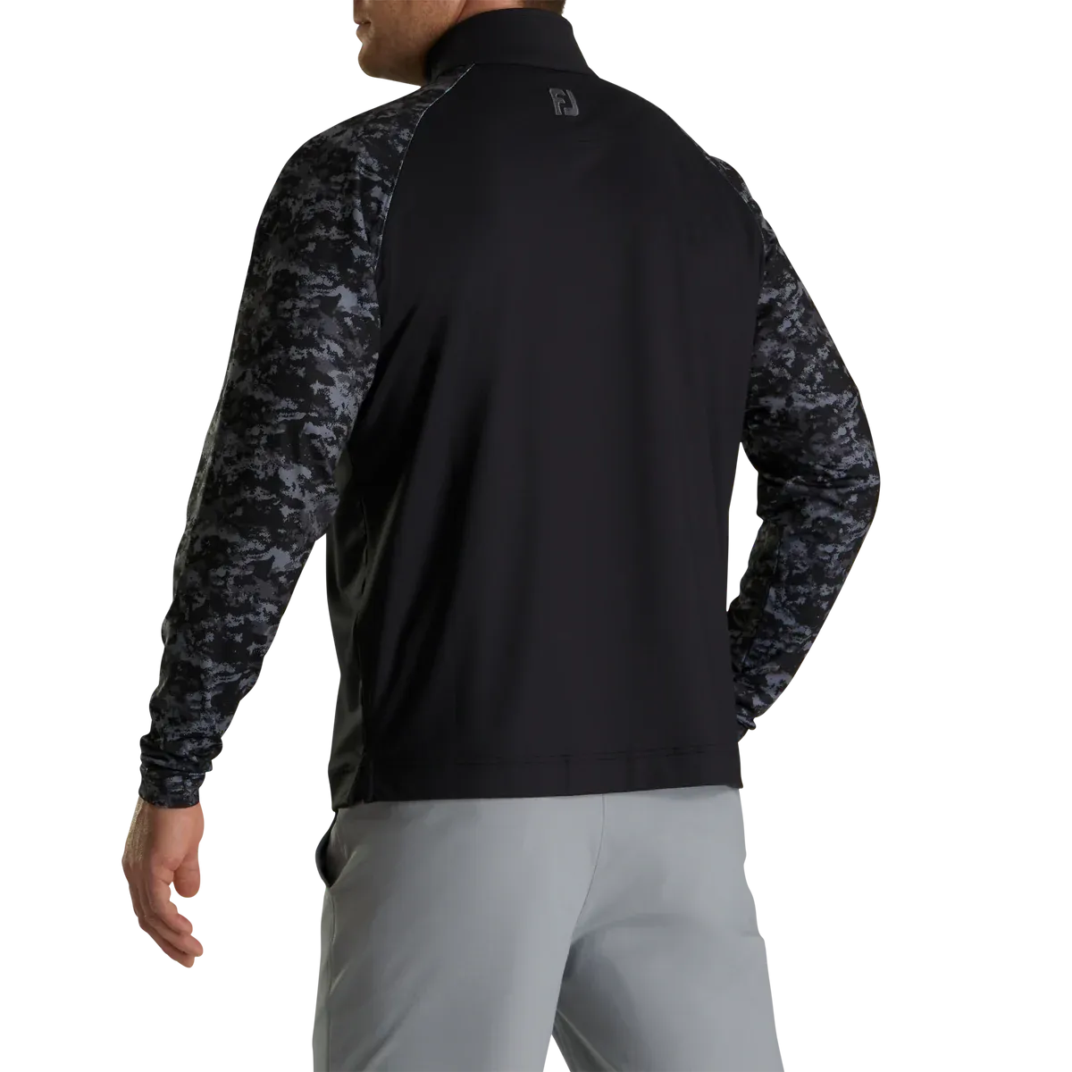 2023 FootJoy Mens Camo Color Block Mid-Layer - Black