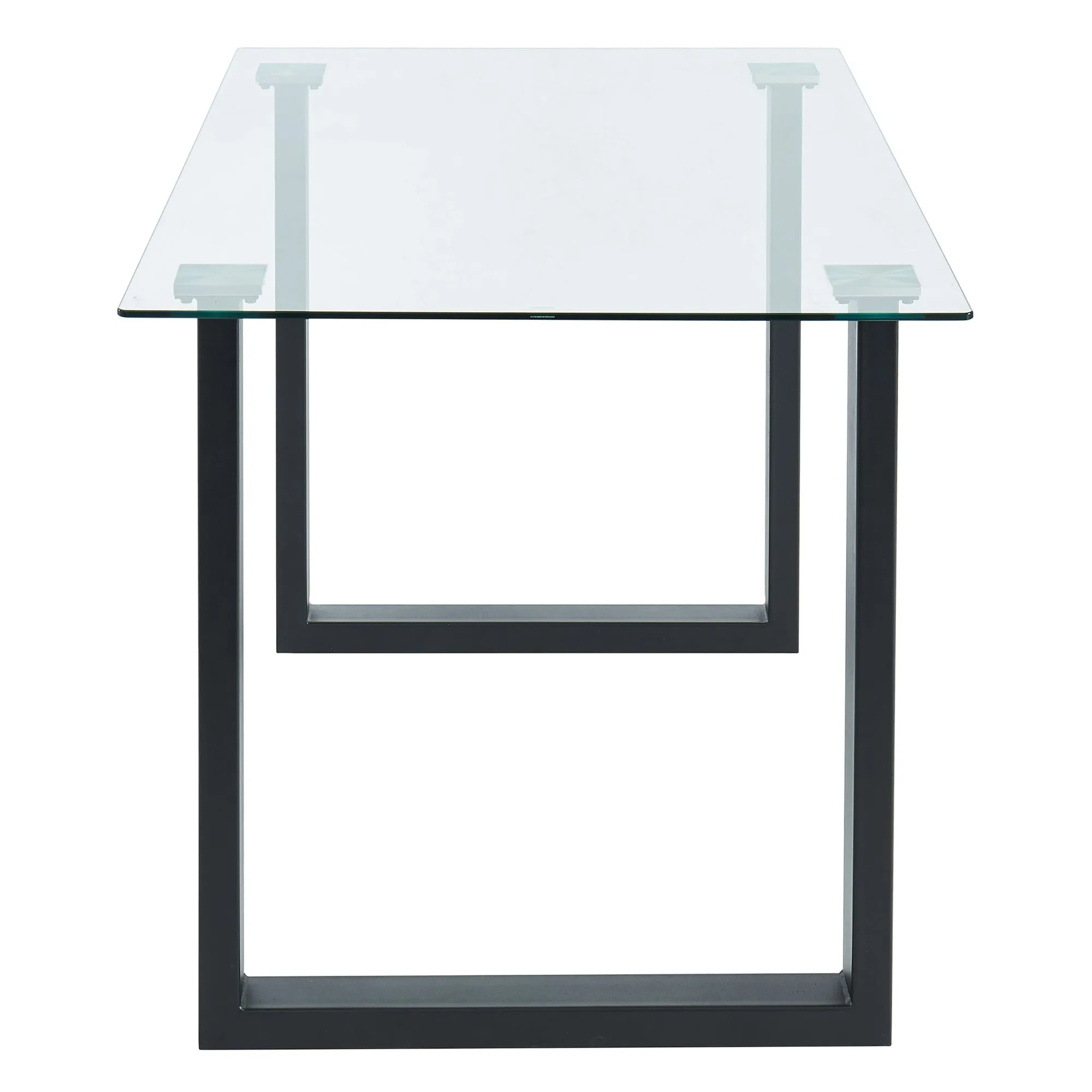 5 Piece Glass Square Dining Set Franco Grey