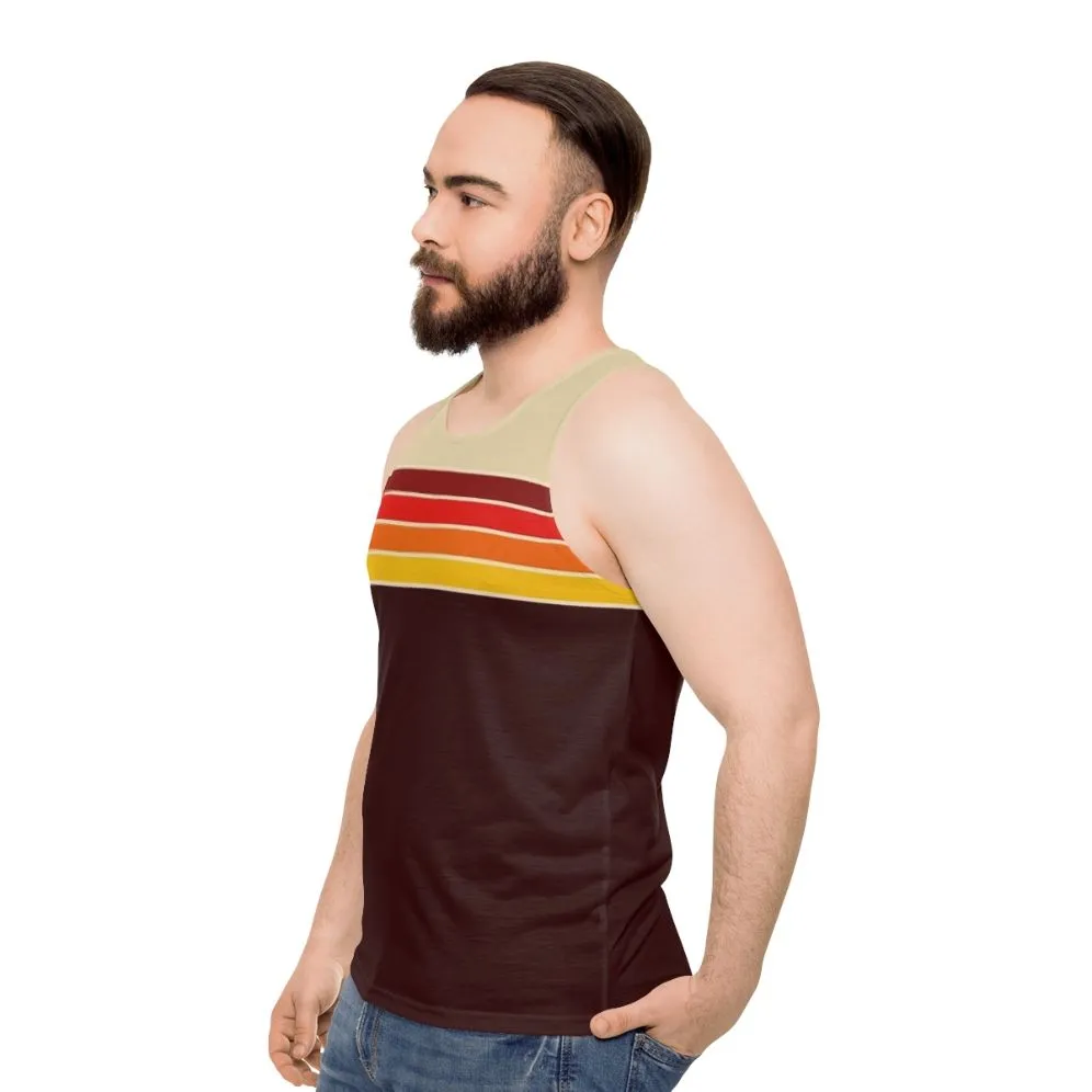 70s Retro Stripe Unisex Athletic Tank Top