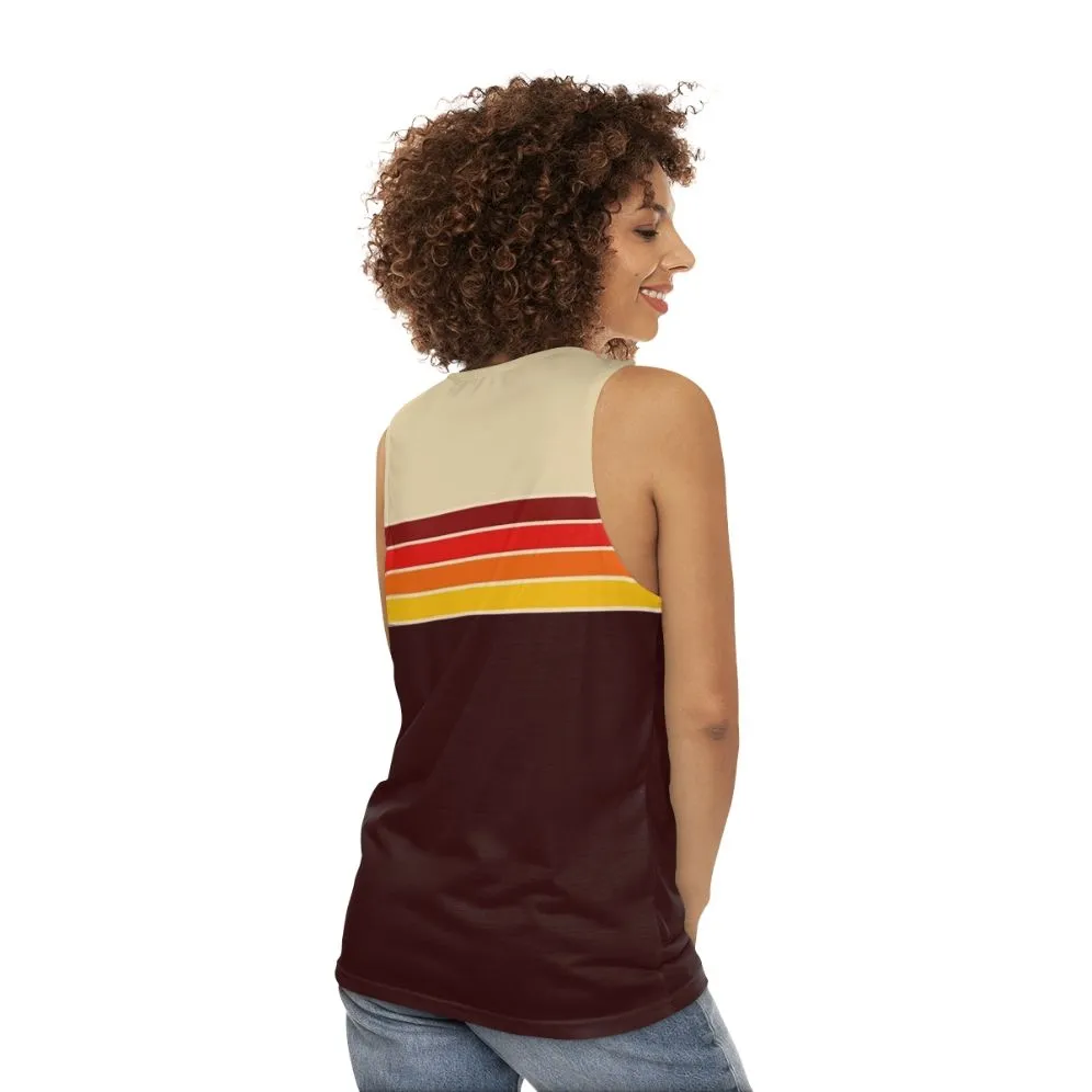 70s Retro Stripe Unisex Athletic Tank Top