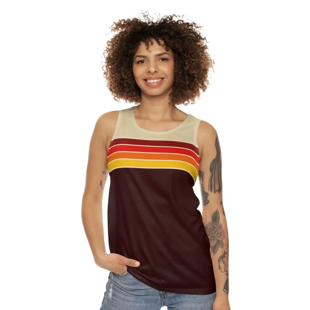 70s Retro Stripe Unisex Athletic Tank Top