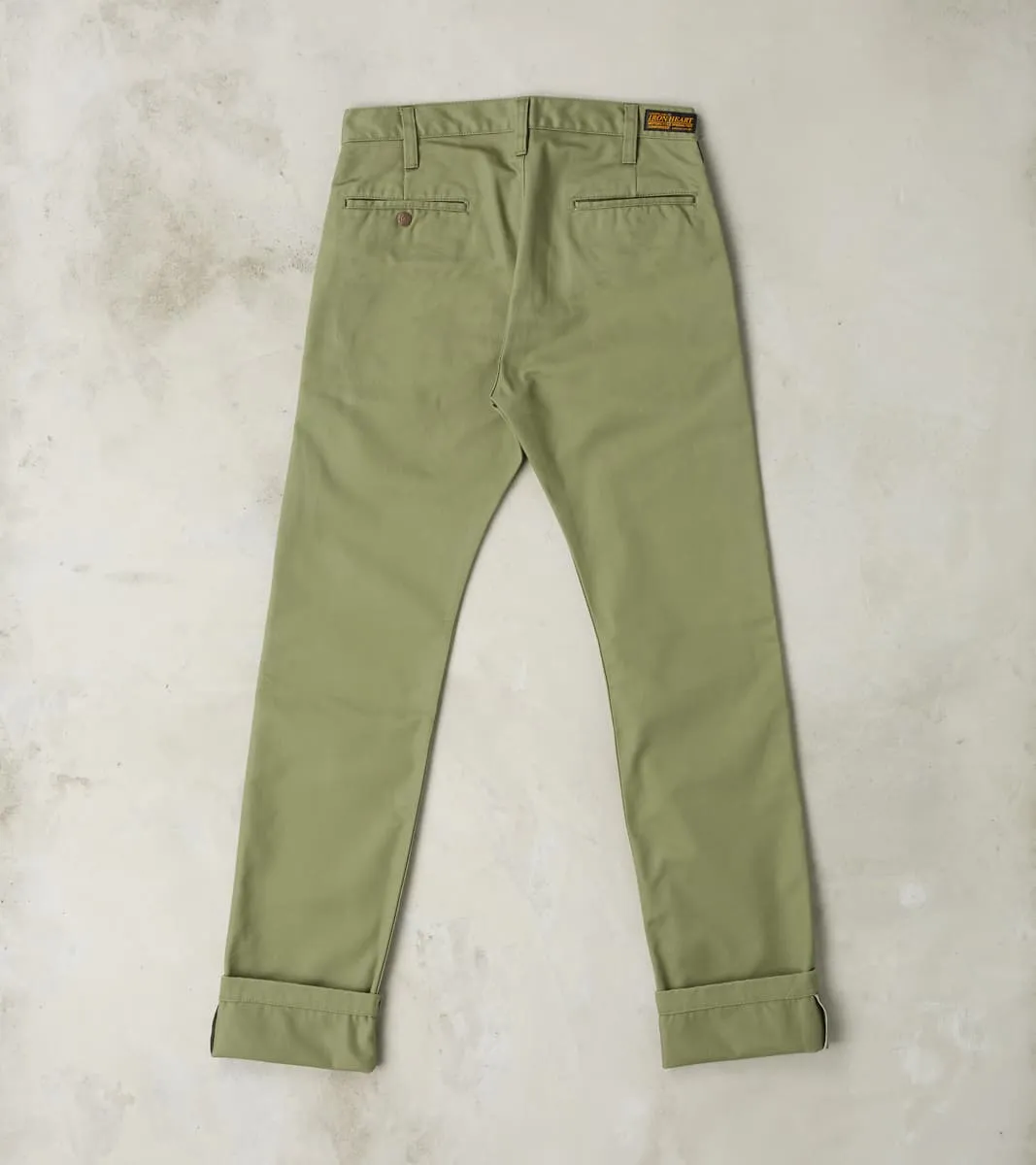 721-OLV - Slim Tapered - Mercerized Selvedge Olive Chino