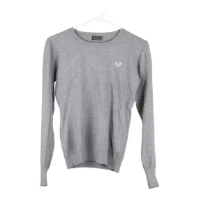 Age 13-14 Fred Perry Jumper - Large Grey Cotton Blend