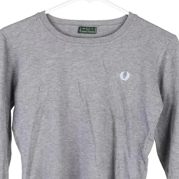 Age 13-14 Fred Perry Jumper - Large Grey Cotton Blend