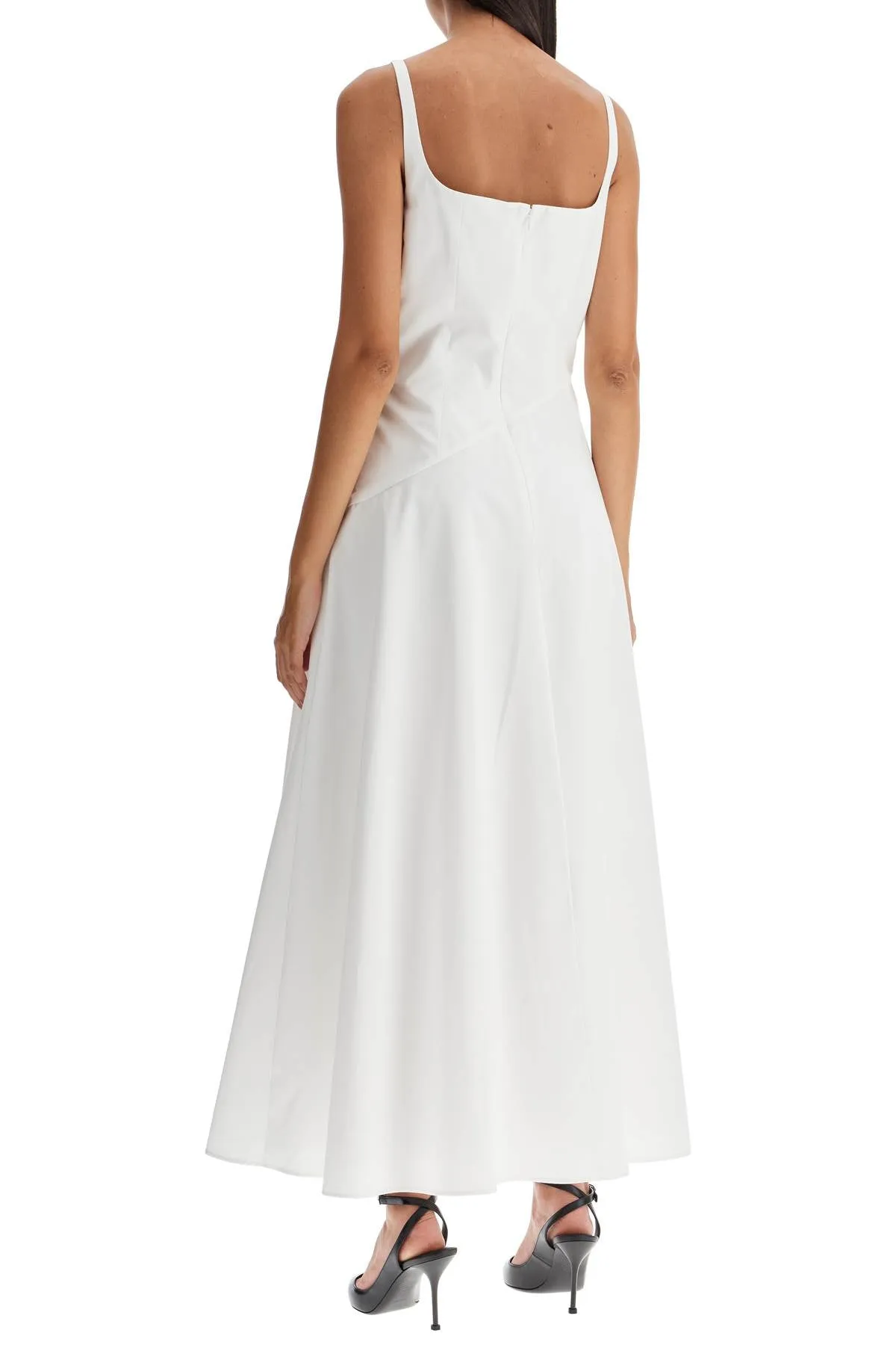 Alexander Mcqueen Midi Dress With Sweetheart Neckline