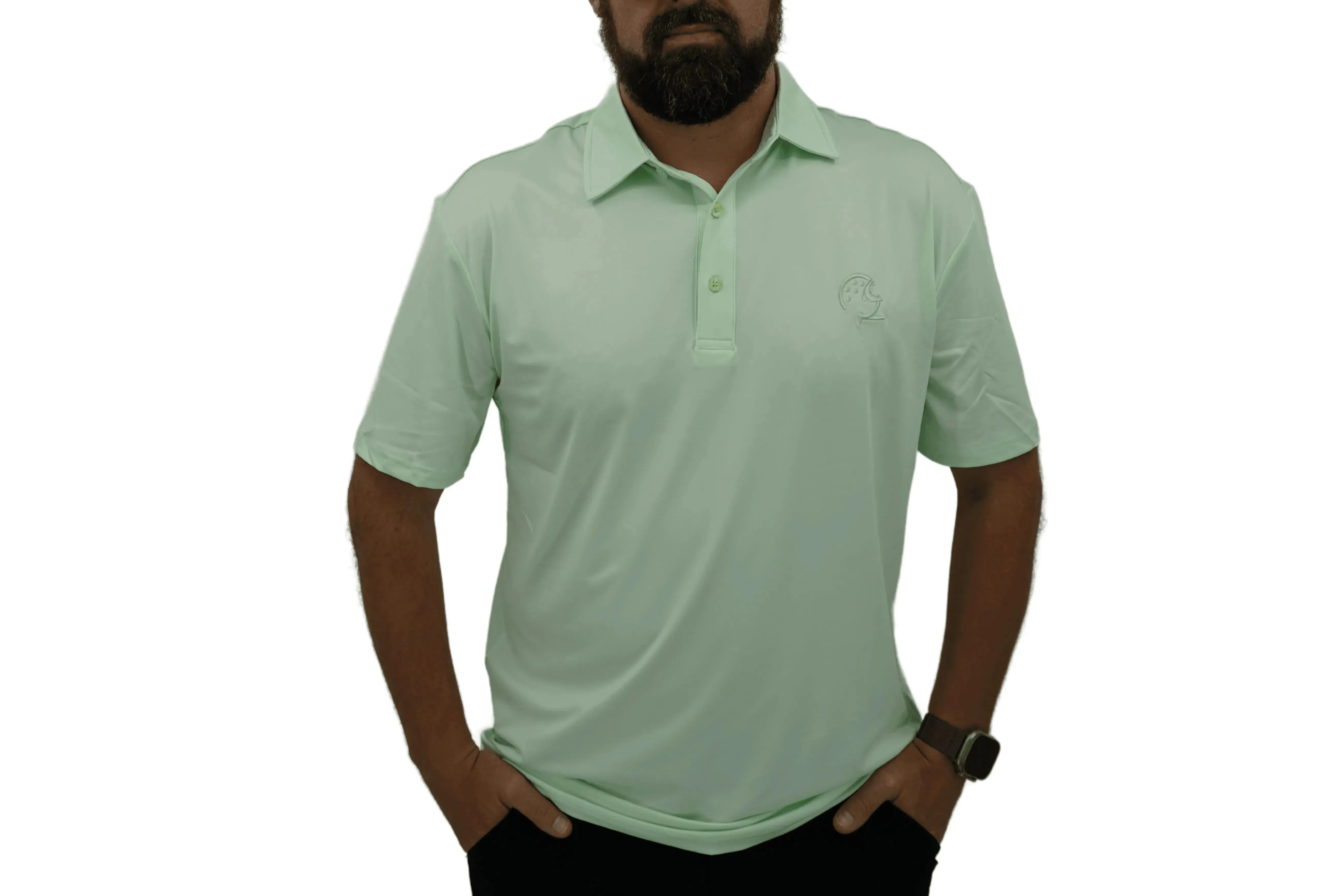 Athletic Golf Shirt with Moisture-Wicking Fabric & Four-Way Stretch