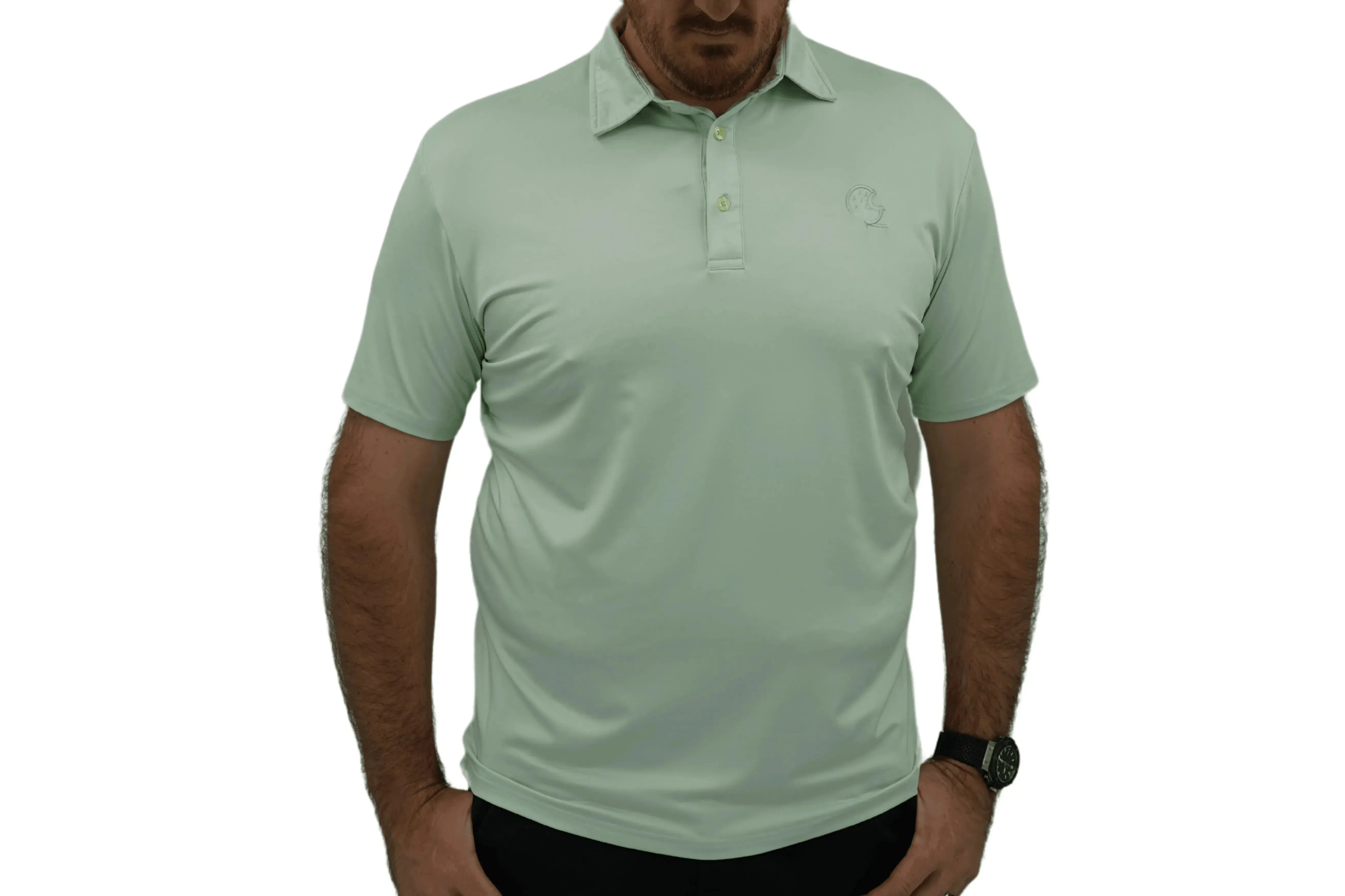 Athletic Golf Shirt with Moisture-Wicking Fabric & Four-Way Stretch