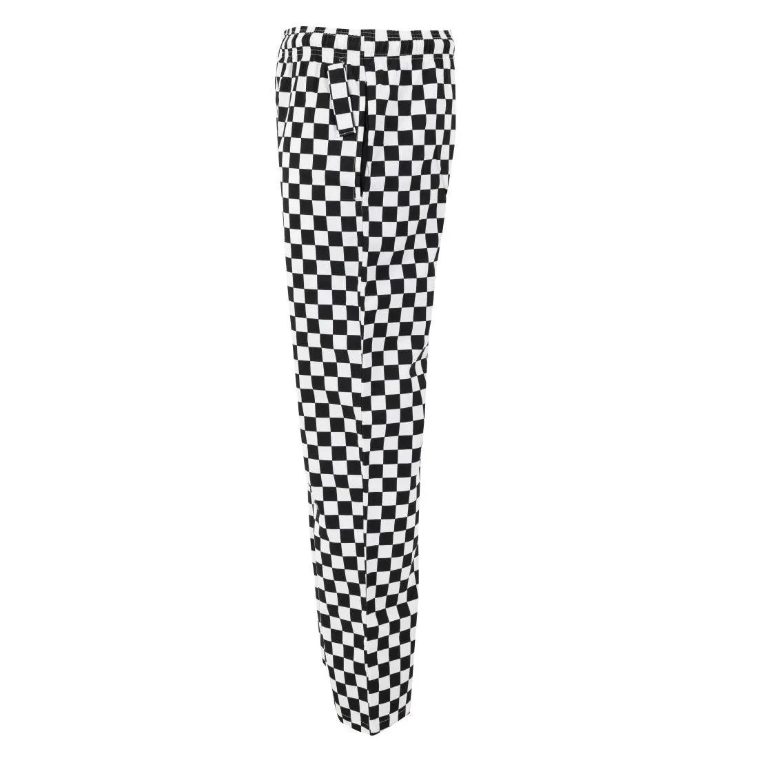 BA002-M Whites Unisex Vegas Trousers Big Black & White Check Size M