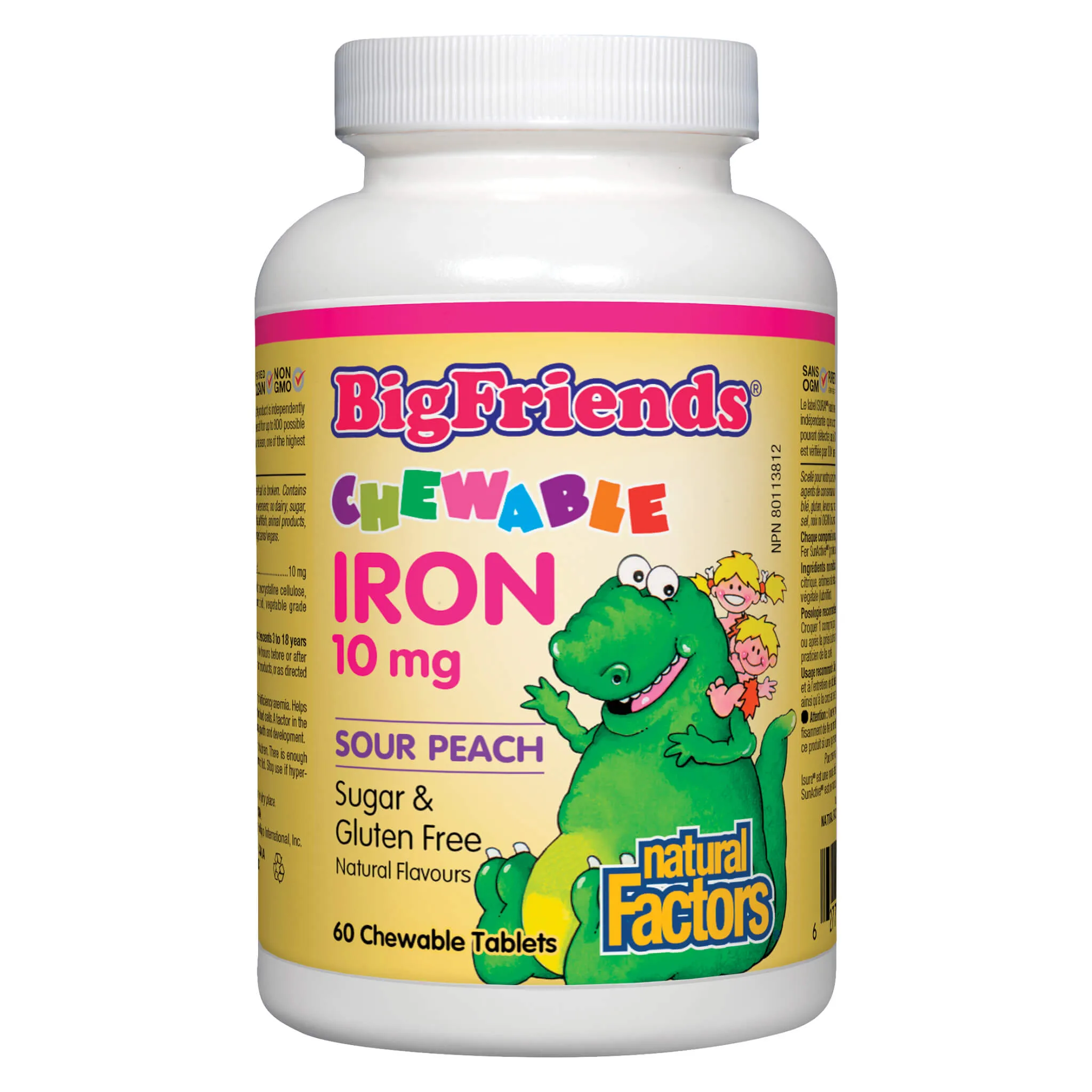 Big Friends Chewable Iron 10mg Sour Peach