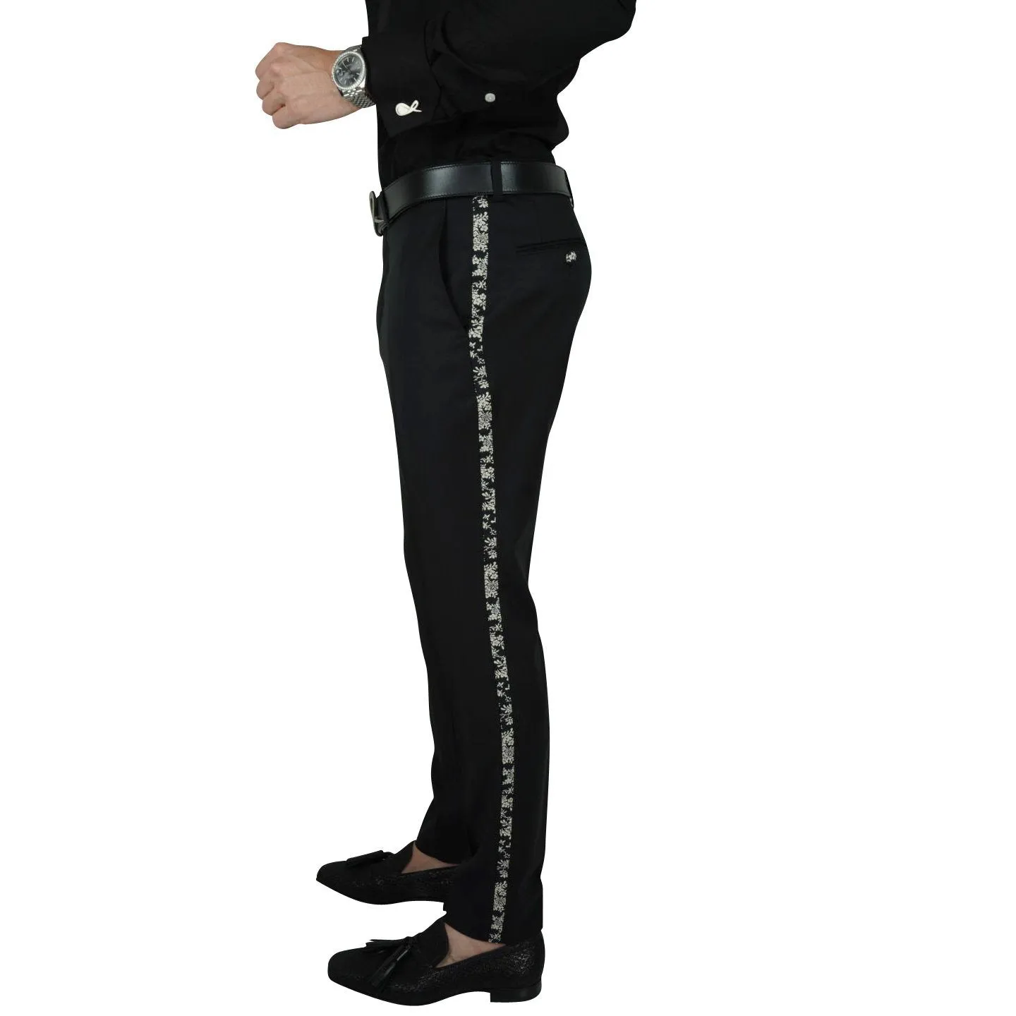 Black Gypso Tuxedo Style Trousers