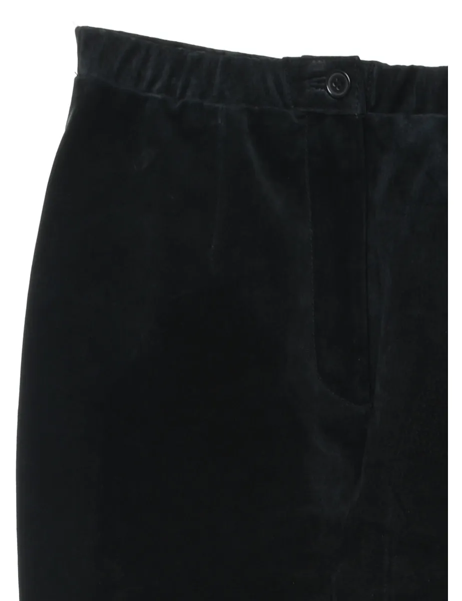 Black Suede Trousers - W24 L30