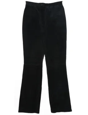 Black Suede Trousers - W24 L30