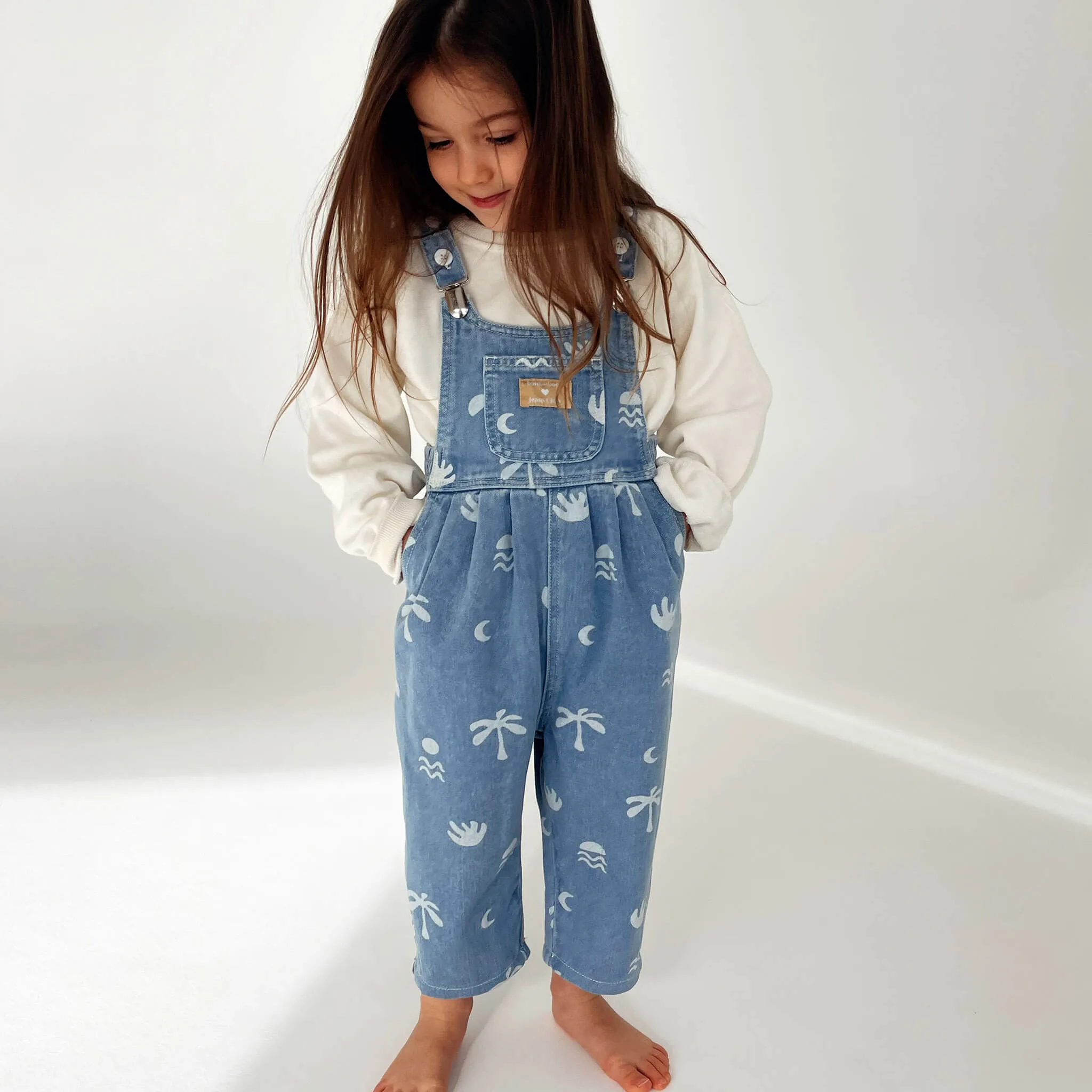 Bowie Overall - Cali Print Denim