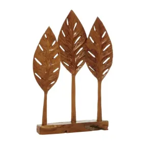 Brown Teak Wood Natural Abstract Sculpture