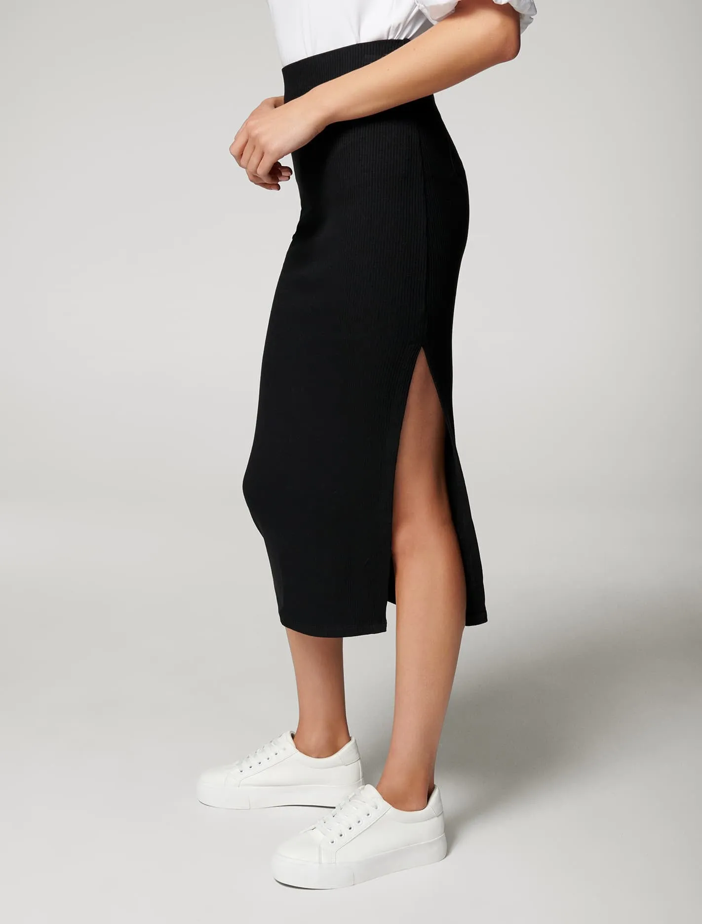 Celeste Rib Midi Skirt