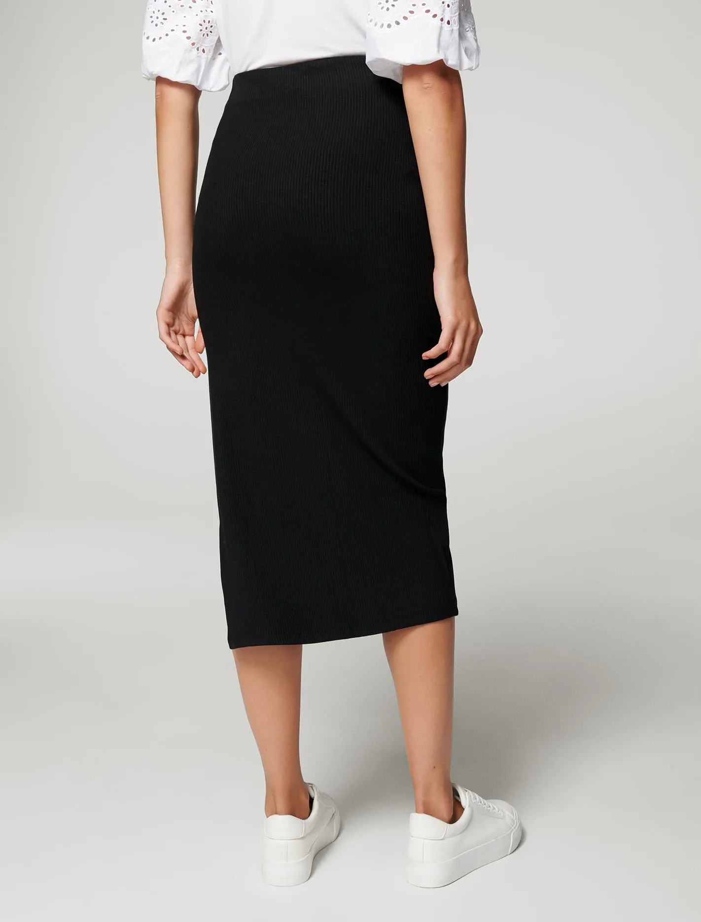 Celeste Rib Midi Skirt