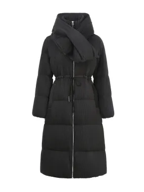 Classic Drawstring Waist Goose Down Coat