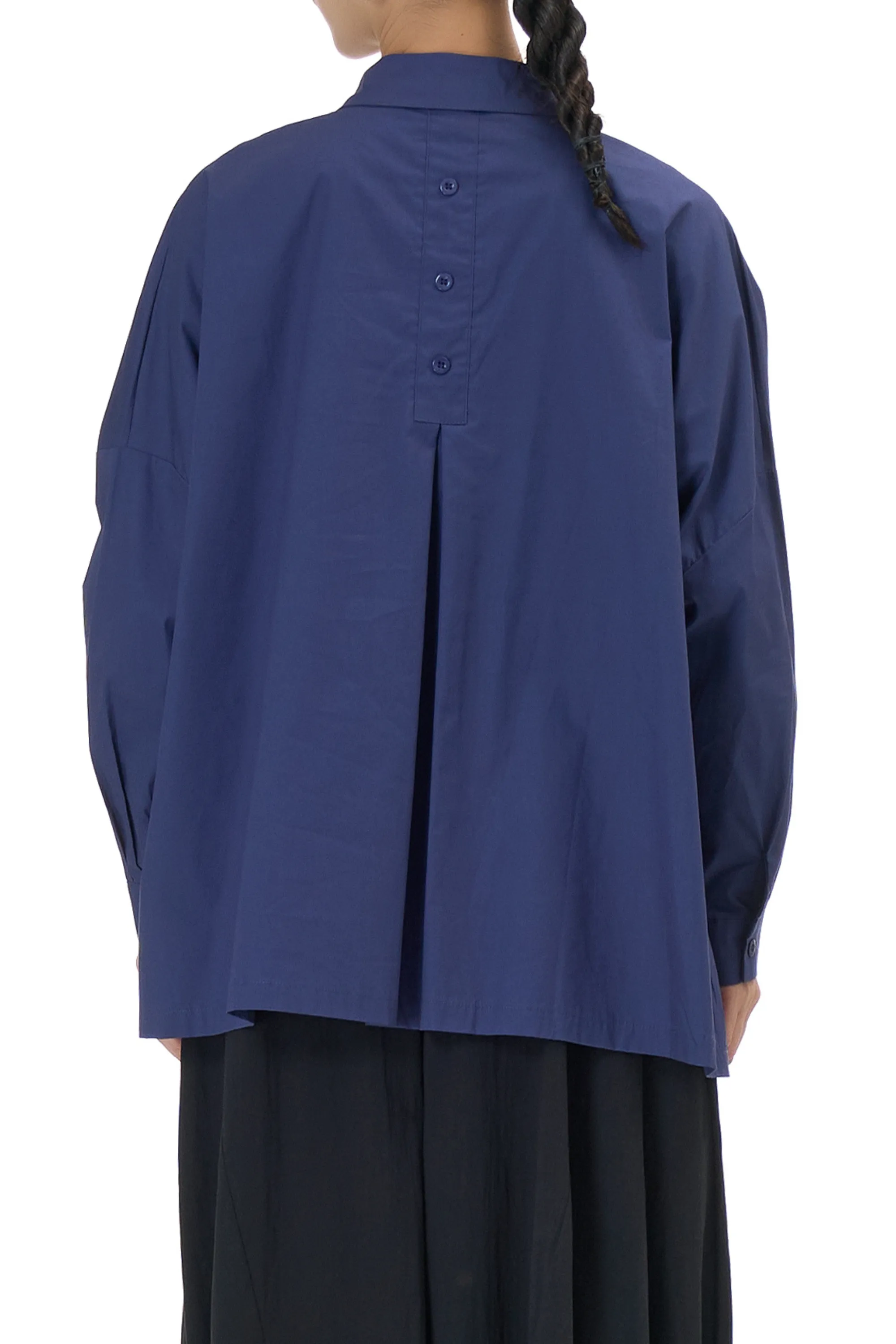 Cobalt Cascade Oversized Shirt