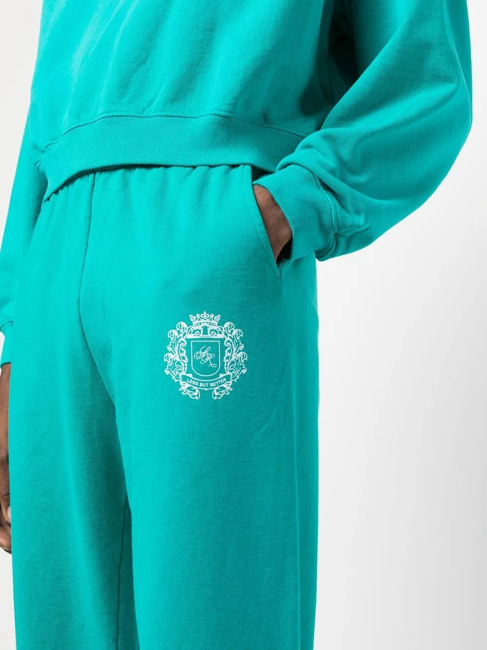 crest logo print track pants