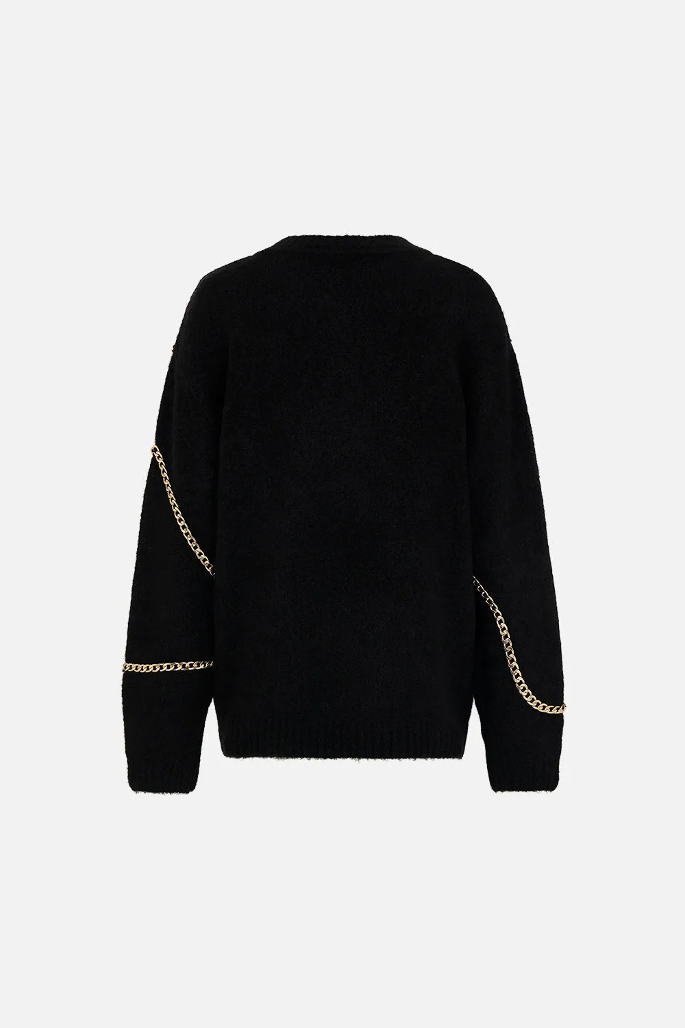 CREW NECK FULL SLEEVE JUMPER WITH CHAINS TETHER ME NOT