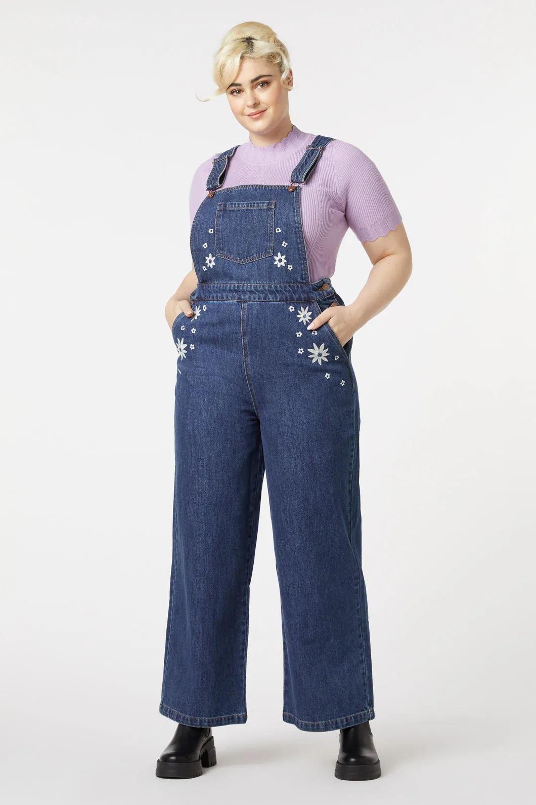 Daisy Days Embroidered Overall