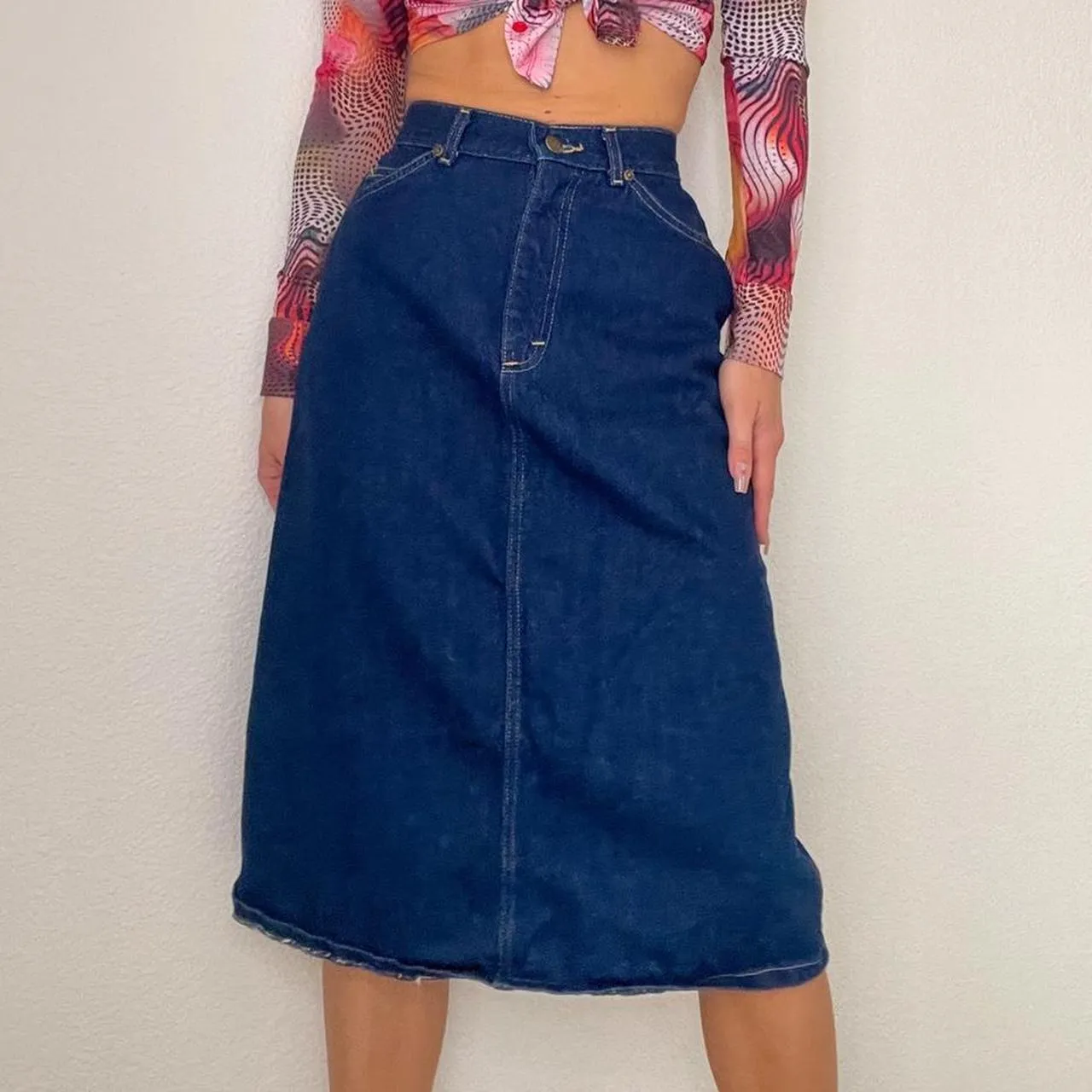 Denim Lee Midi Skirt