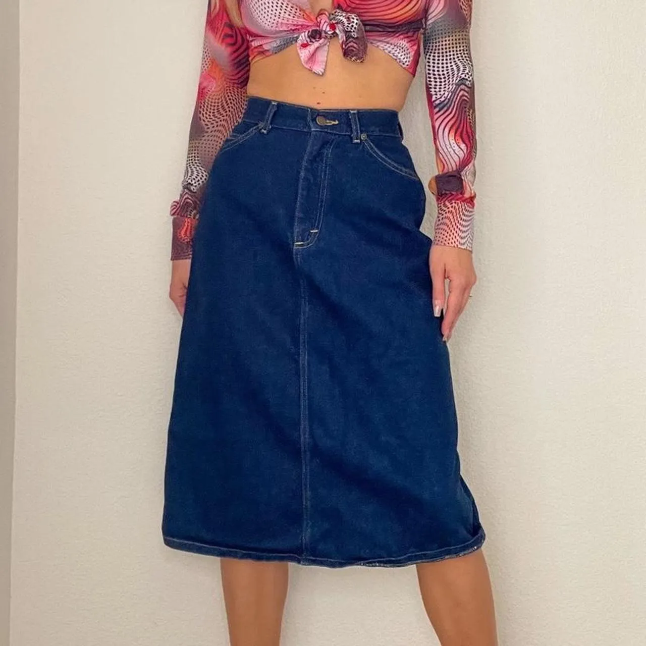 Denim Lee Midi Skirt