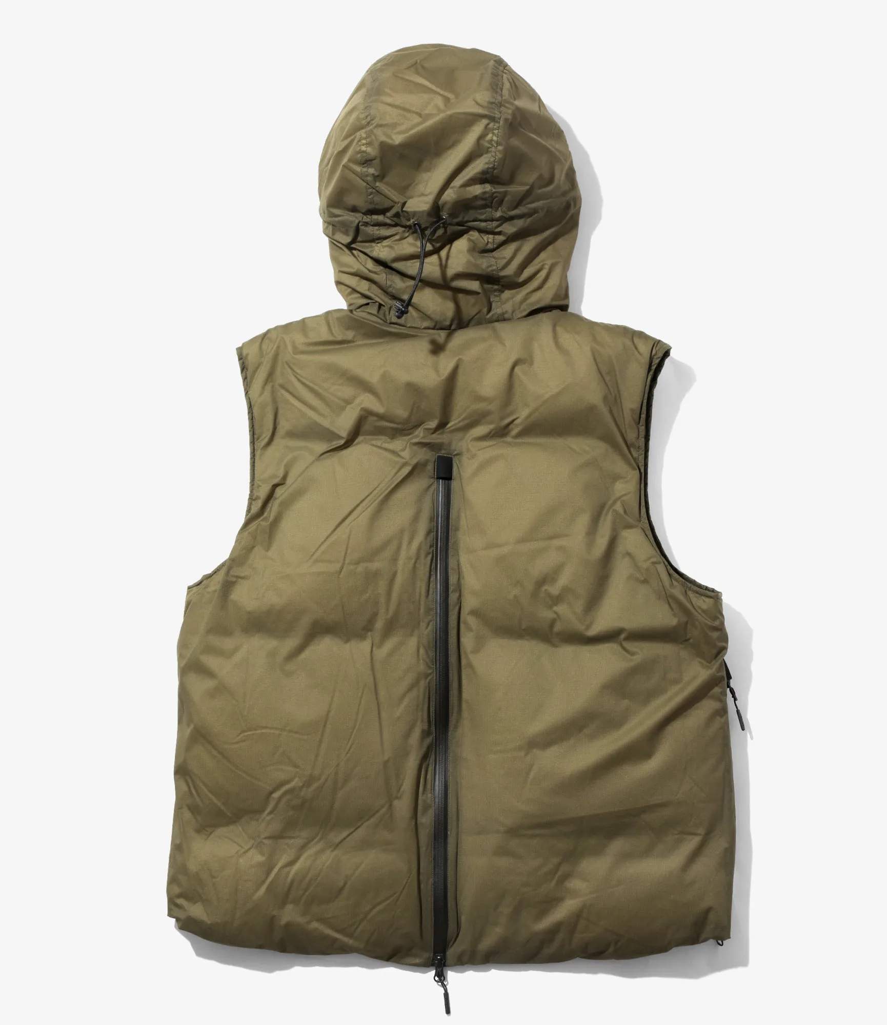 Down Zip Vest – Olive Ripstop Nylon