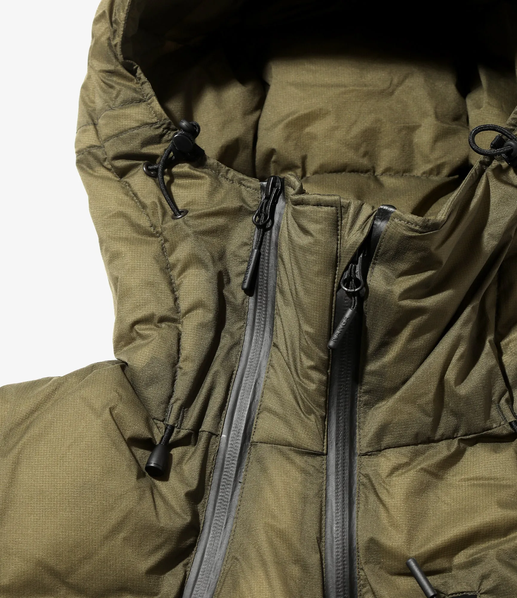 Down Zip Vest – Olive Ripstop Nylon