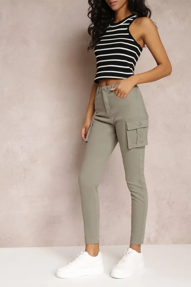 Elodie Khaki Cargo Trousers