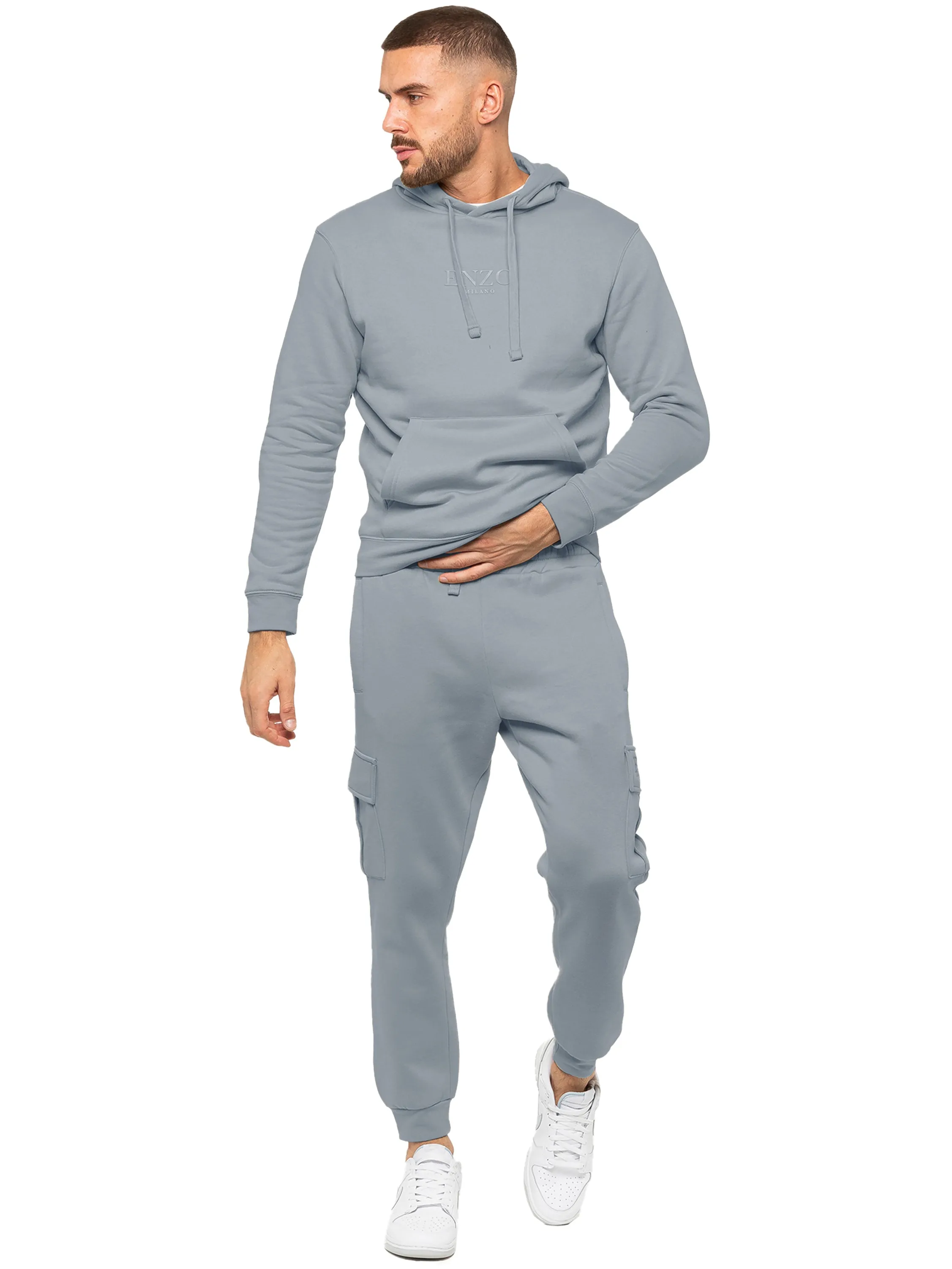 Enzo | Mens Pullover Hoodie Tracksuit Set