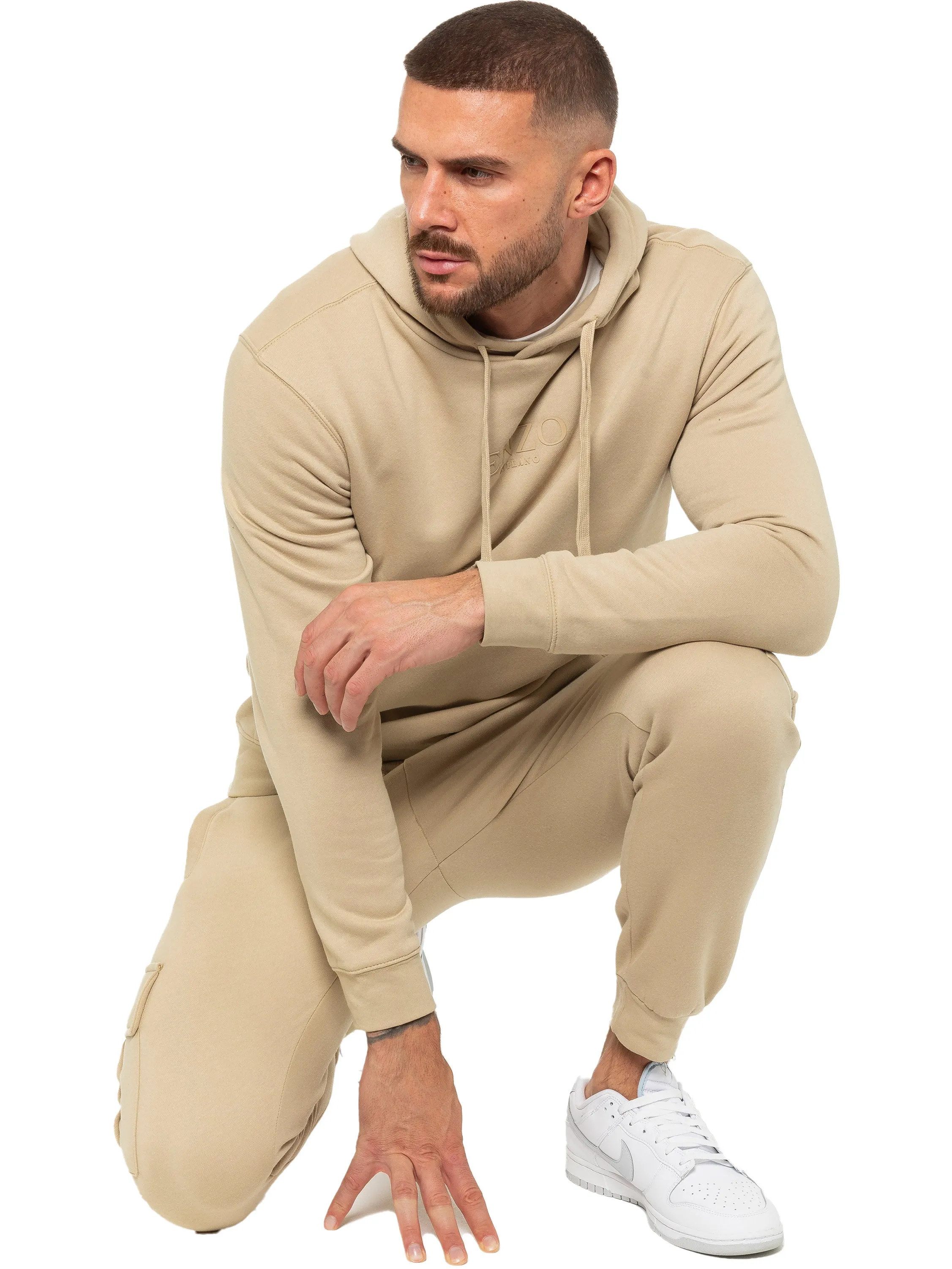 Enzo | Mens Pullover Hoodie Tracksuit Set