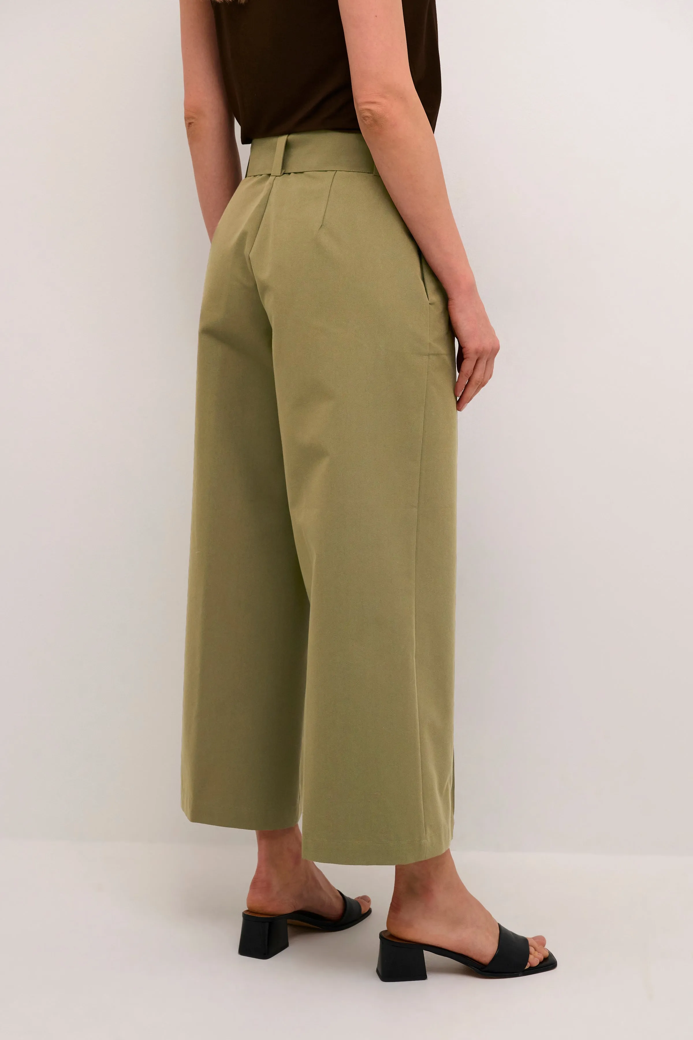 Evi Wide Leg Pants in Burnt Olive