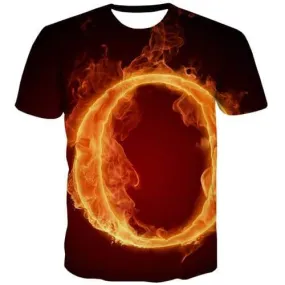 Flame T shirts Men Character T-shirts Graphic Space Tshirt Anime Harajuku T shirts Funny Gothic Tshirts Cool Short Sleeve