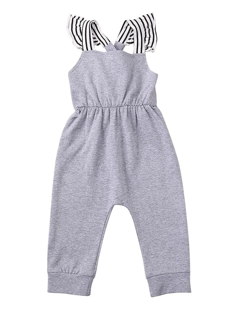 Flutter Sleeve Baby Jumpsuit Overalls Summer