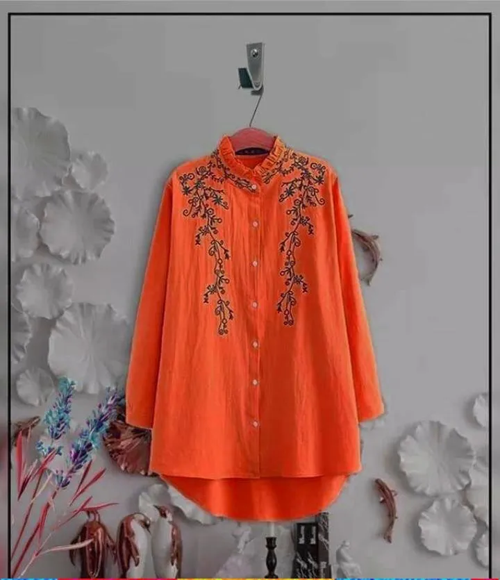 Frill Embroidered Top for women.