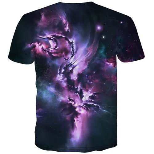 Galaxy T-shirt Men Nebula Tshirt Printed Skull T-shirts Graphic Art T-shirts 3d Gothic Tshirts Cool Short Sleeve Fashion Mens