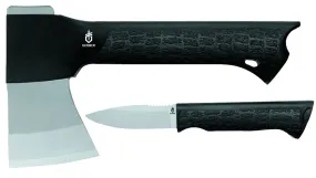 Gerber 31-001054 Axe Gator Combo With Knife, Steel Blade, Glass Filled Nylon Handle, Gator-Grip Handle, Black Handle :EA: QUANTITY: 1