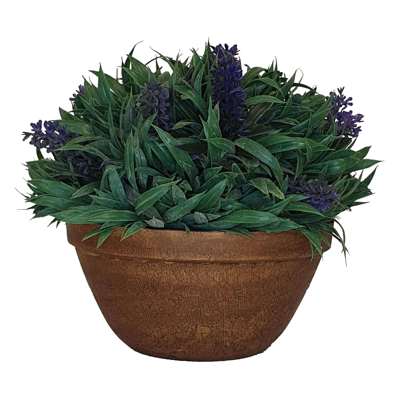 Green With Purple Flowers 20cm Artificial Plant by Criterion