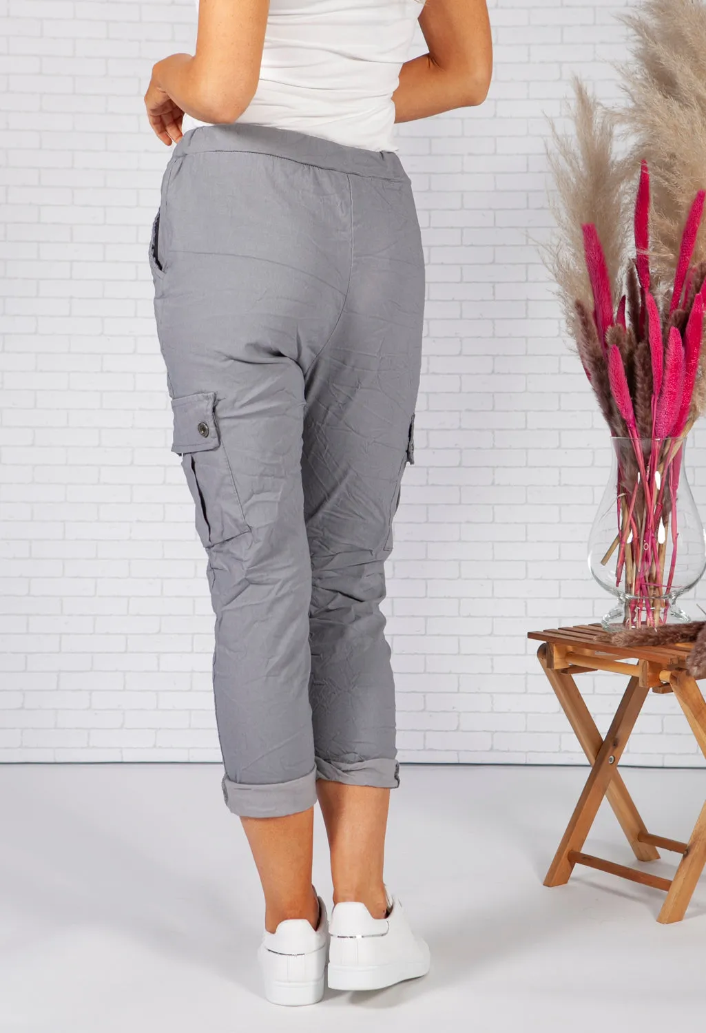 Grey Cargo Joggers