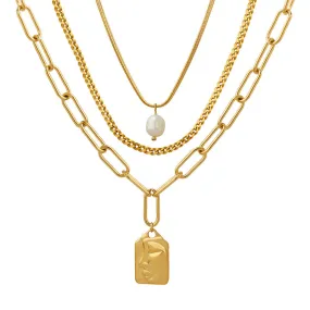 Influencer Three Layered Stacked Necklaces