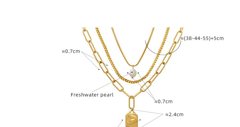 Influencer Three Layered Stacked Necklaces