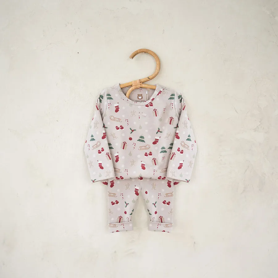 JBØRN Organic Cotton Baby Christmas Pyjama | 0-3 Months