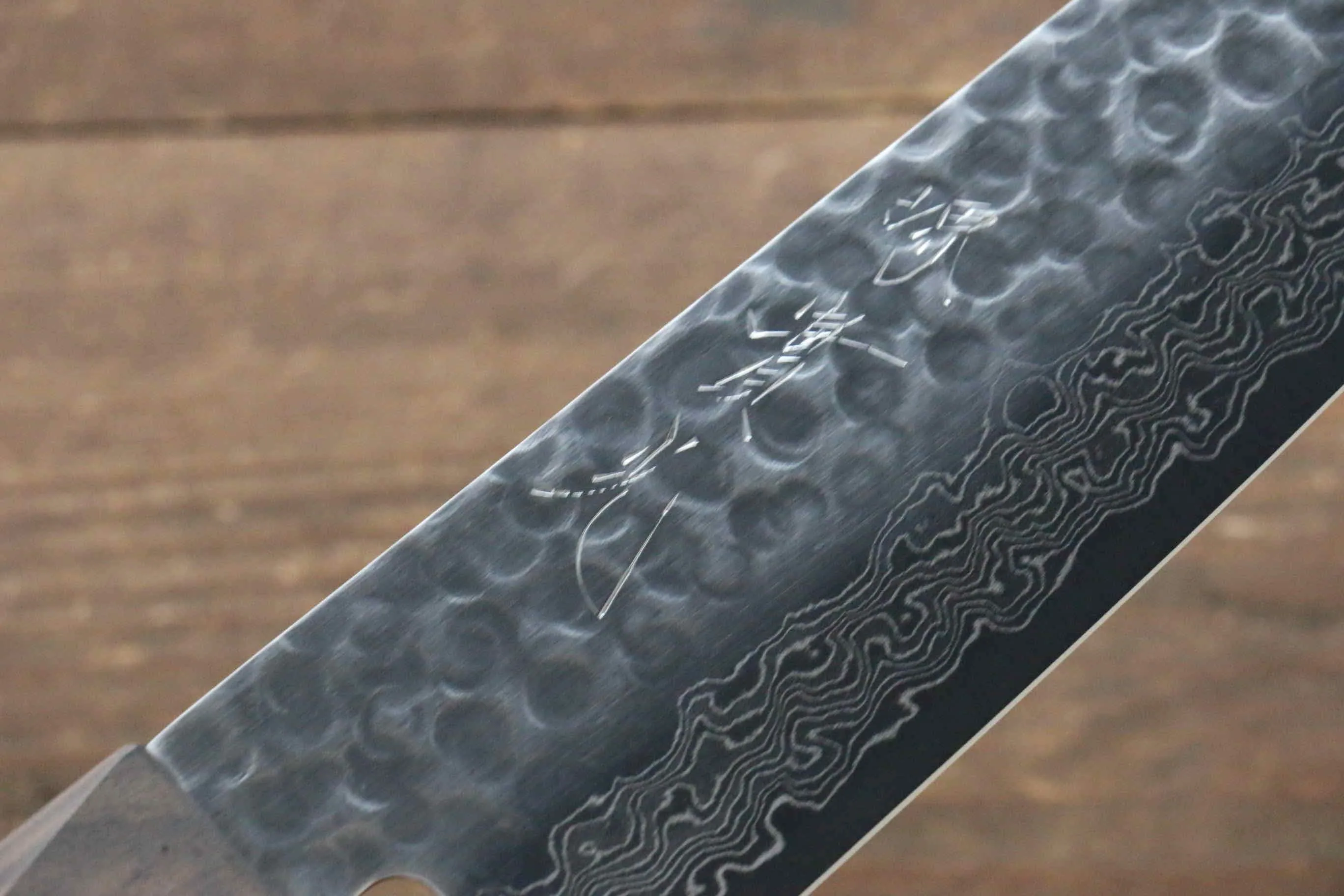 Jikko VG10 17 Layer Santoku  170mm Ebony Wood Handle