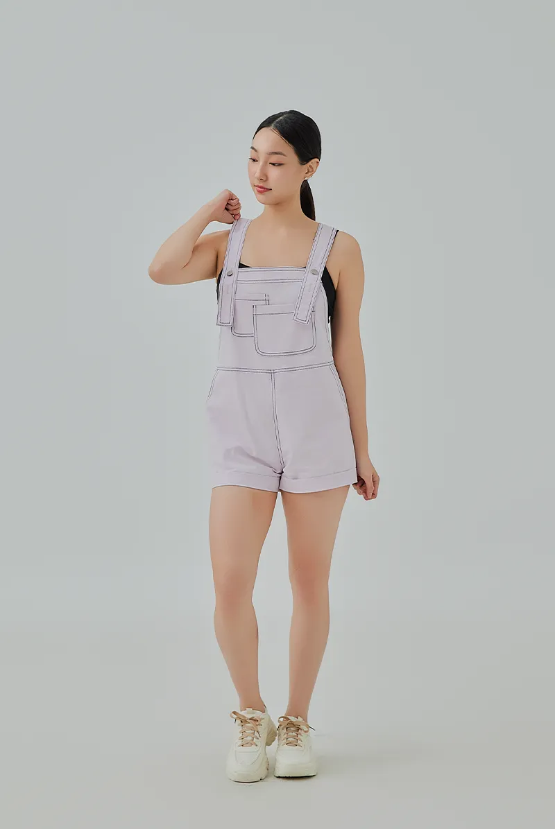 Kori Front Pockets Overall Romper