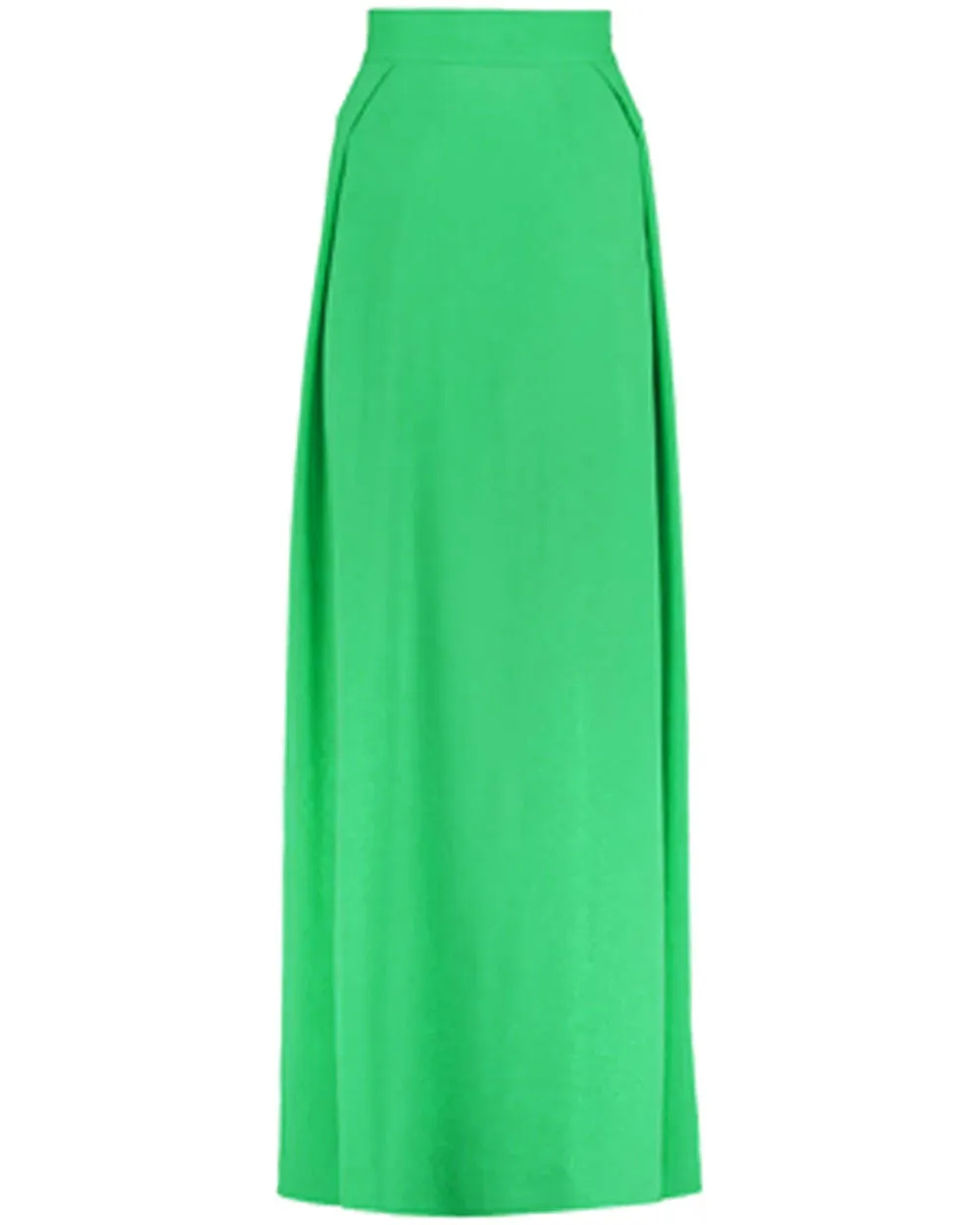 Lawn Green Crinkle Georgette Dee Midi Skirt