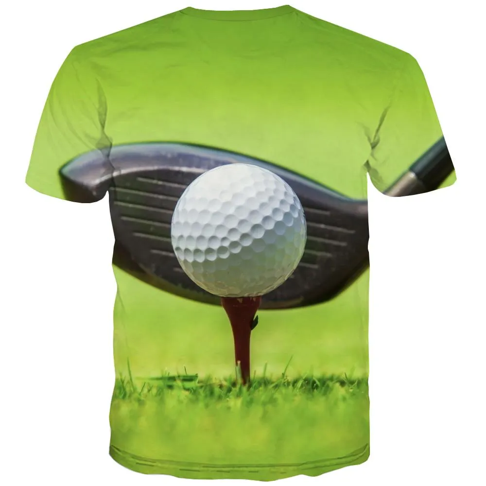 Lawn T shirts Men Golf T-shirts 3d Forest Tshirts Cool Natural Tshirt Printed Game Tshirt Anime