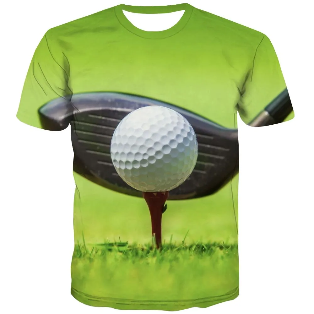 Lawn T shirts Men Golf T-shirts 3d Forest Tshirts Cool Natural Tshirt Printed Game Tshirt Anime