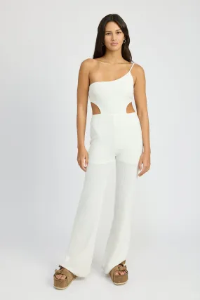 Lush Grove Jumpsuit White